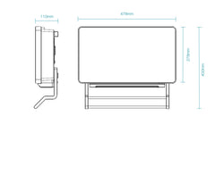 Thermo 2200W PTC Bathroom Wall Heater with Towel Rail