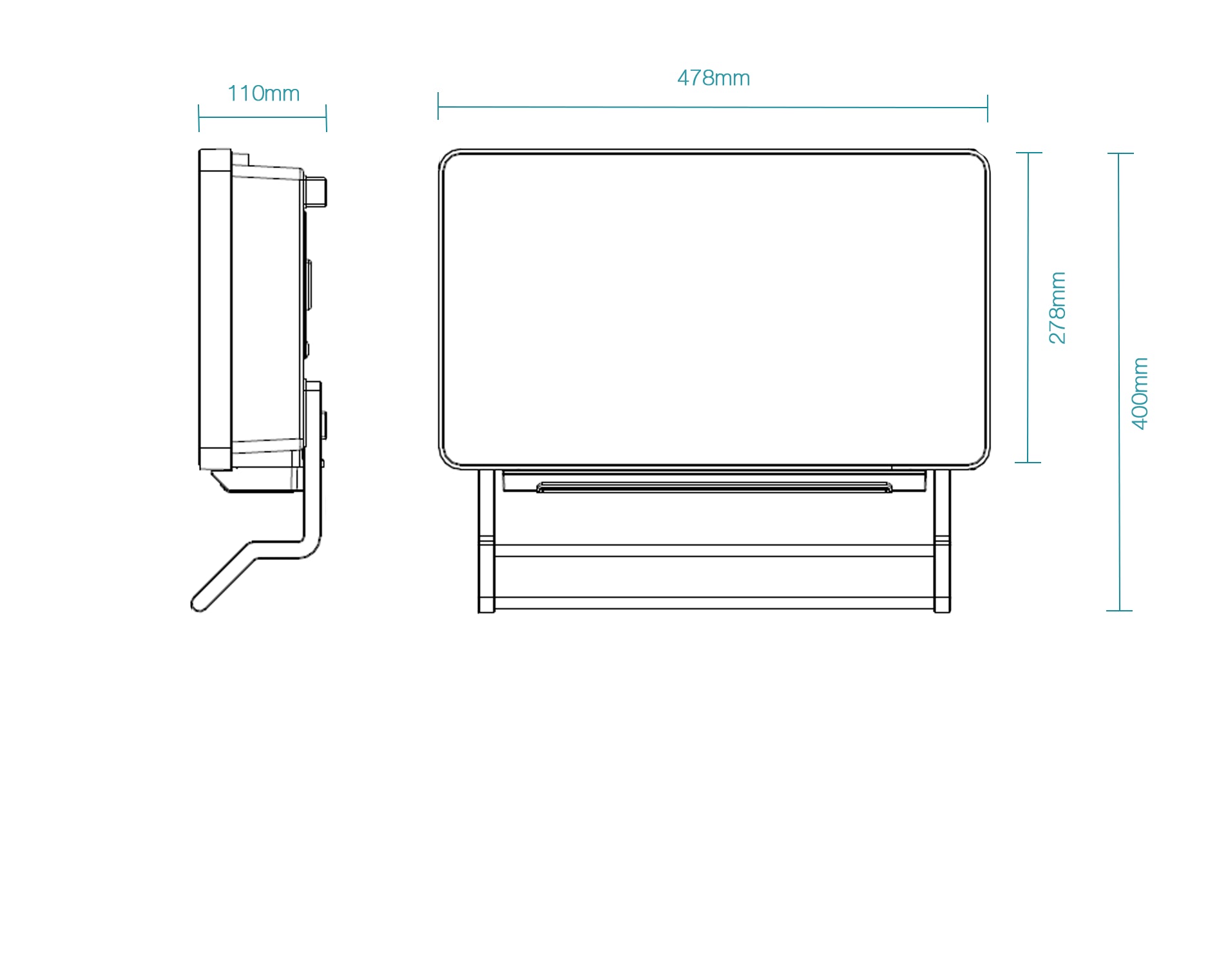 Thermo 2200W PTC Bathroom Wall Heater with Towel Rail