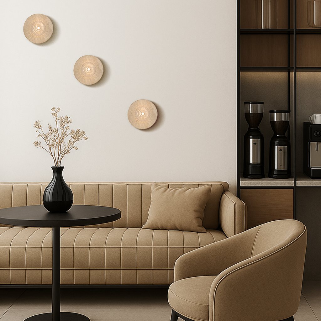 Varon Beige Travertine Wall Light