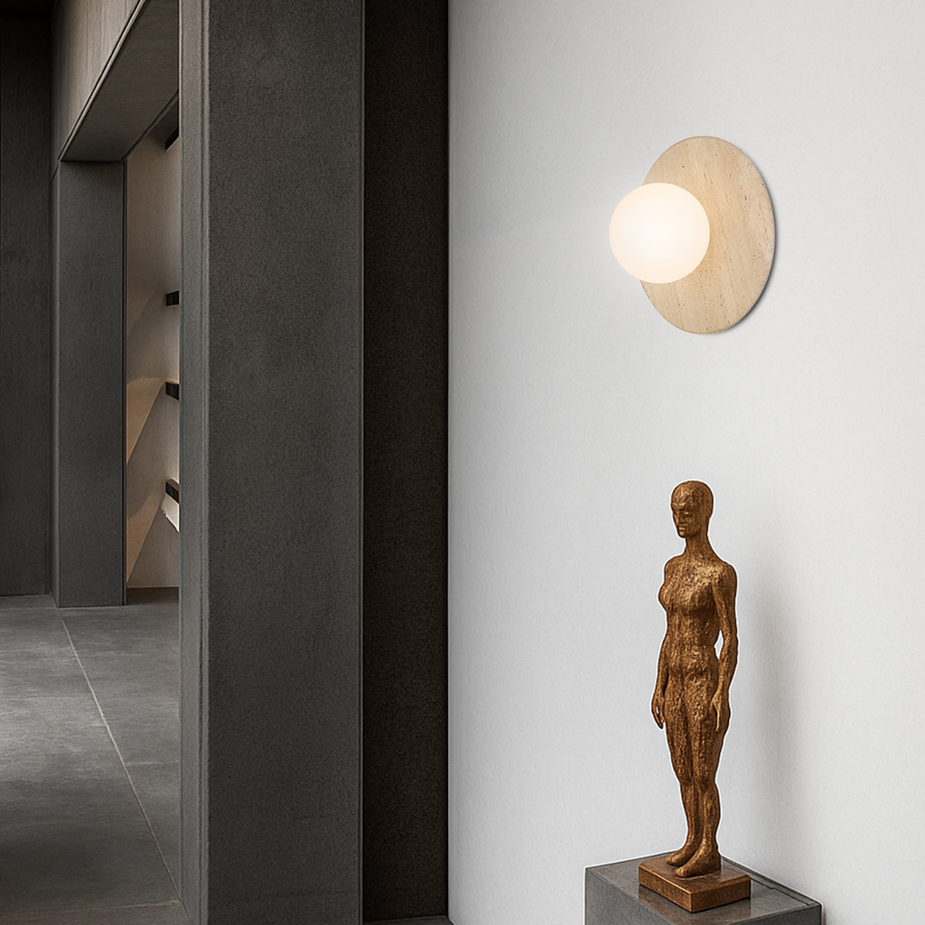 Varon Beige Travertine Wall Light