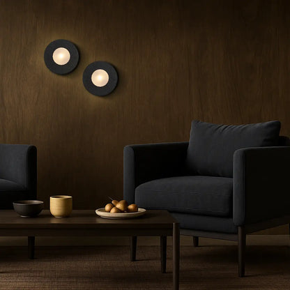 Varon Black Travertine Wall Light