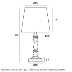 Vida Table Lamp Nickel