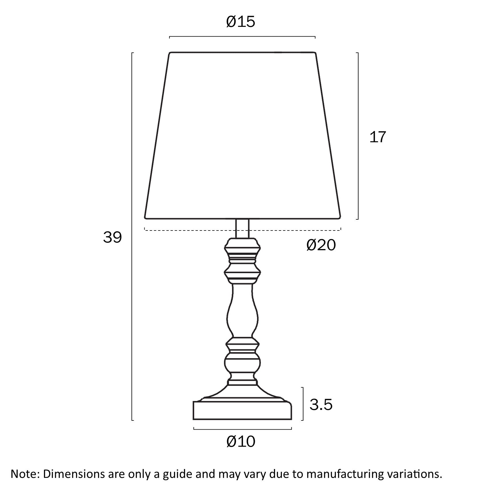 Vida Table Lamp Nickel