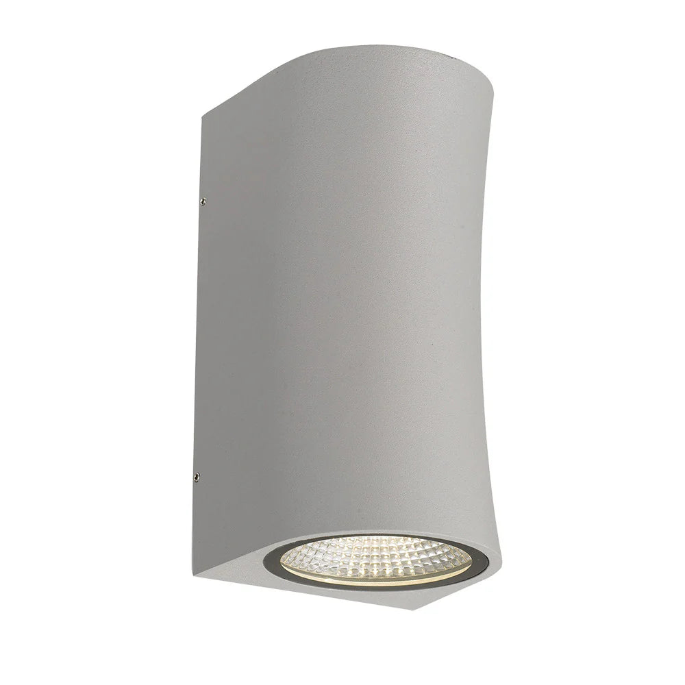 Vita LED Exterior Up/Down Wall Light Silver