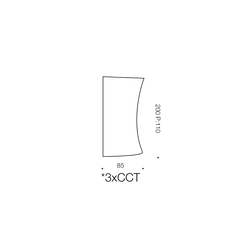 Vita LED Exterior Up/Down Wall Light Silver