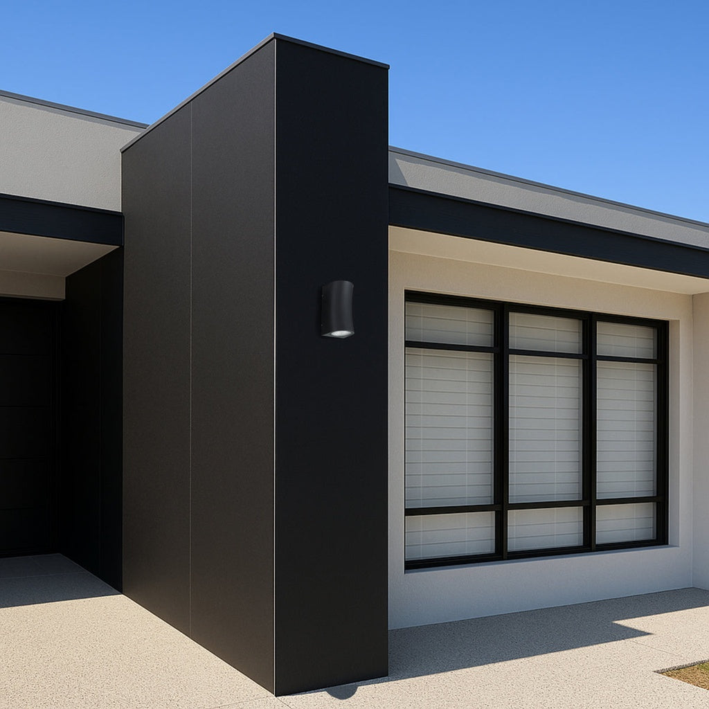 Vita LED Exterior Up/Down Wall Light Black
