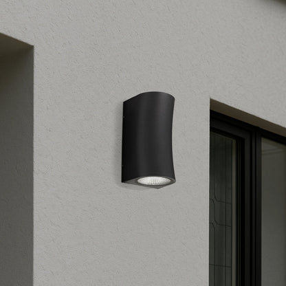 Vita LED Exterior Up/Down Wall Light Black