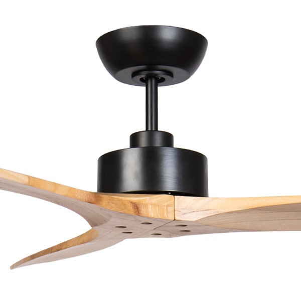 Wynd 54" v3 DC Ceiling Fan Black with Natural Blades