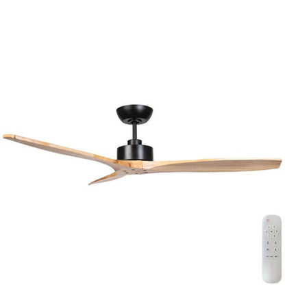 Wynd 54" v3 DC Ceiling Fan Black with Natural Blades
