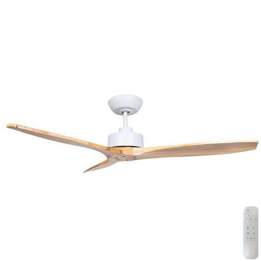Wynd 54" v3 DC Ceiling Fan White with Natural Blades