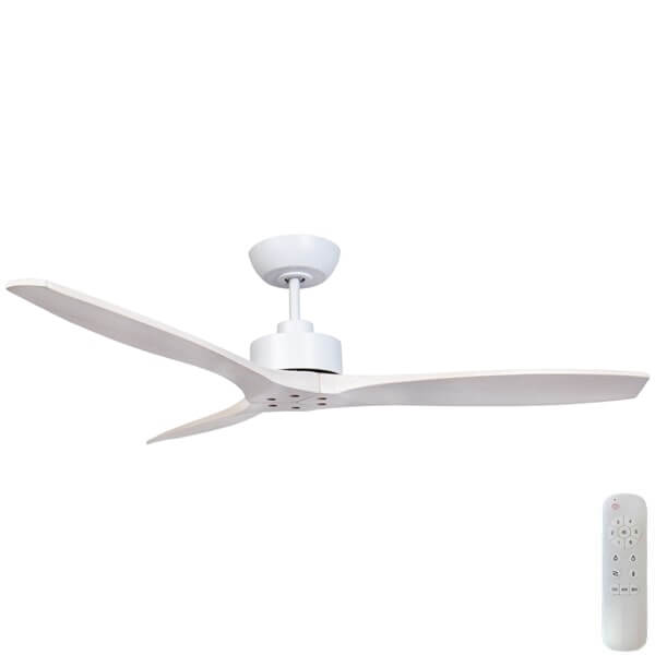 Wynd 54" v3 DC Ceiling Fan White with Whitewash blades