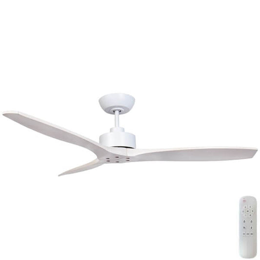 Wynd 54" v3 DC Ceiling Fan White with Whitewash blades