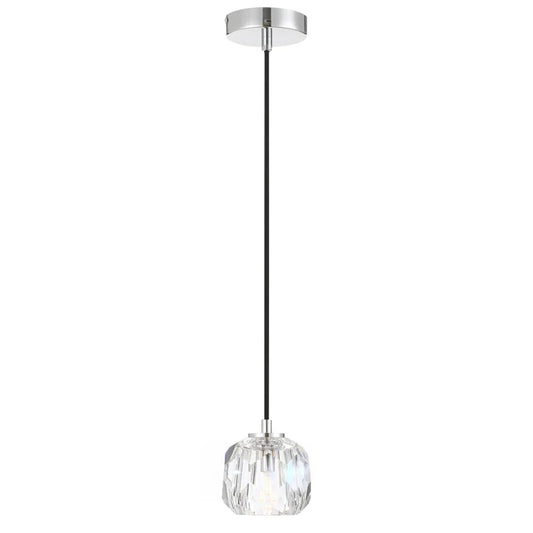 Zaha Chrome & Crystal 1LT Pendant