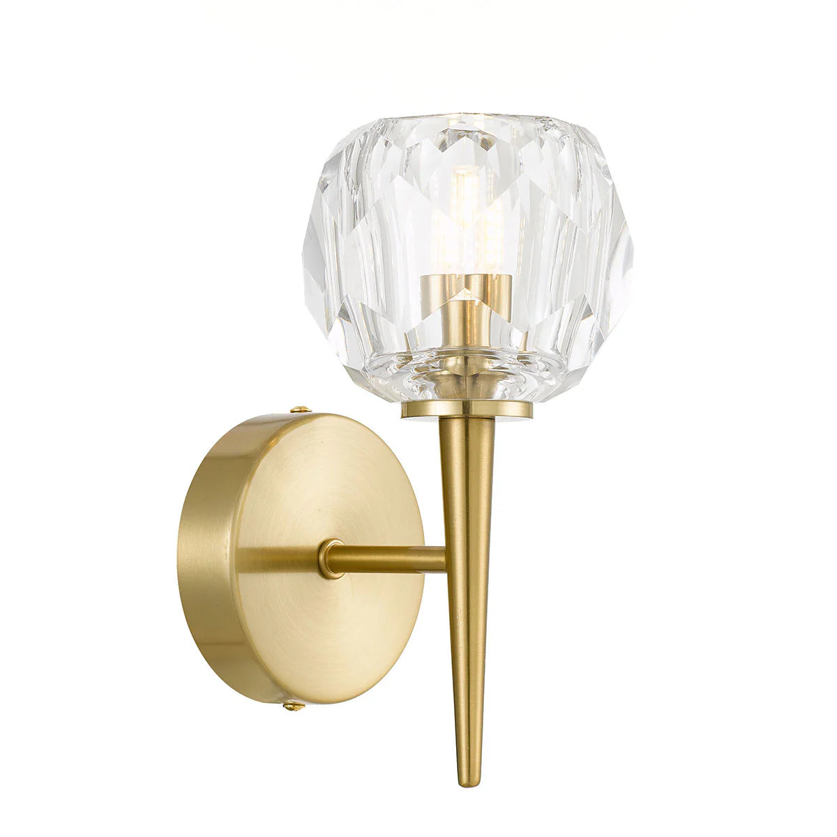 Zaha Antique Gold & Crystal Wall Light