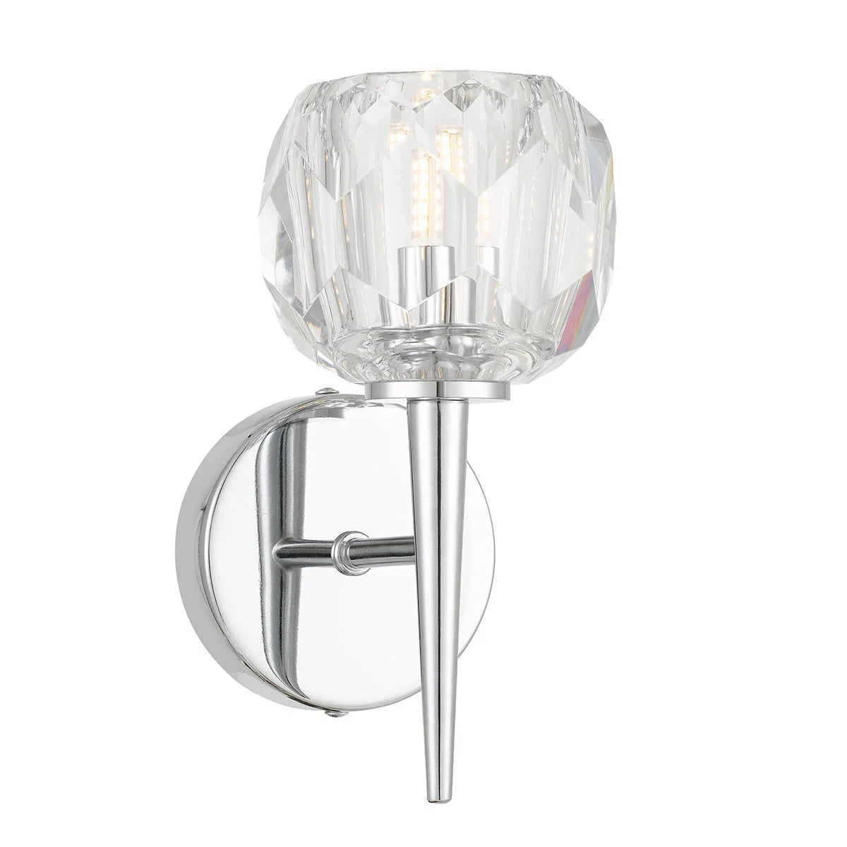 Zaha Chrome & Crystal Wall Light