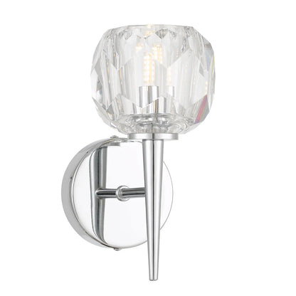 Zaha Chrome & Crystal Wall Light