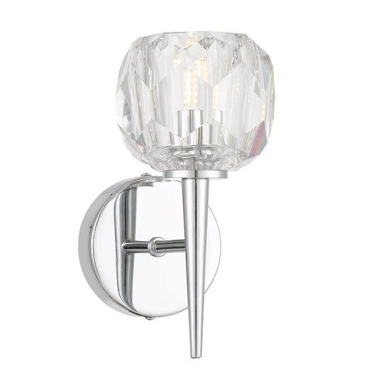 Zaha Chrome & Crystal Wall Light