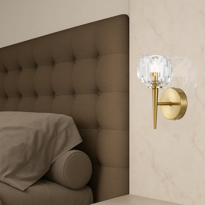 Zaha Chrome & Crystal Wall Light
