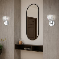 Zaha Chrome & Crystal Wall Light