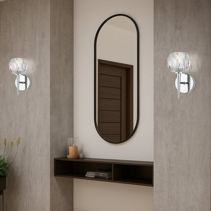 Zaha Chrome & Crystal Wall Light