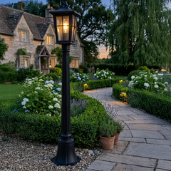 Eden Single Exterior Post Light Black