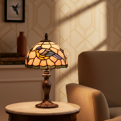 Aerie Small Bluebird Leadlight Table Lamp