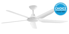Storm 56" DC Ceiling Fan White with LED Light