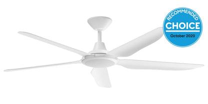 Storm 56" DC Ceiling Fan White with LED Light