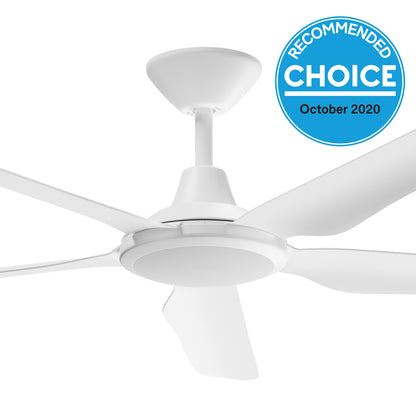 Storm 56" DC Ceiling Fan White with LED Light