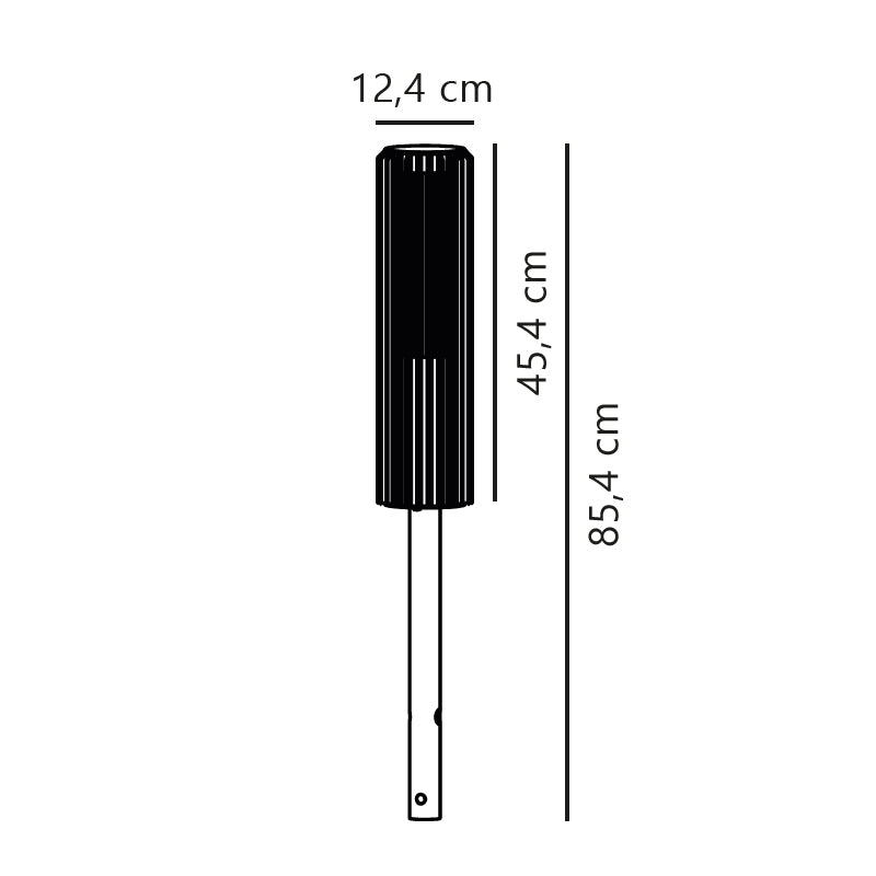 Aludra 45 Exterior Bollard Light Black