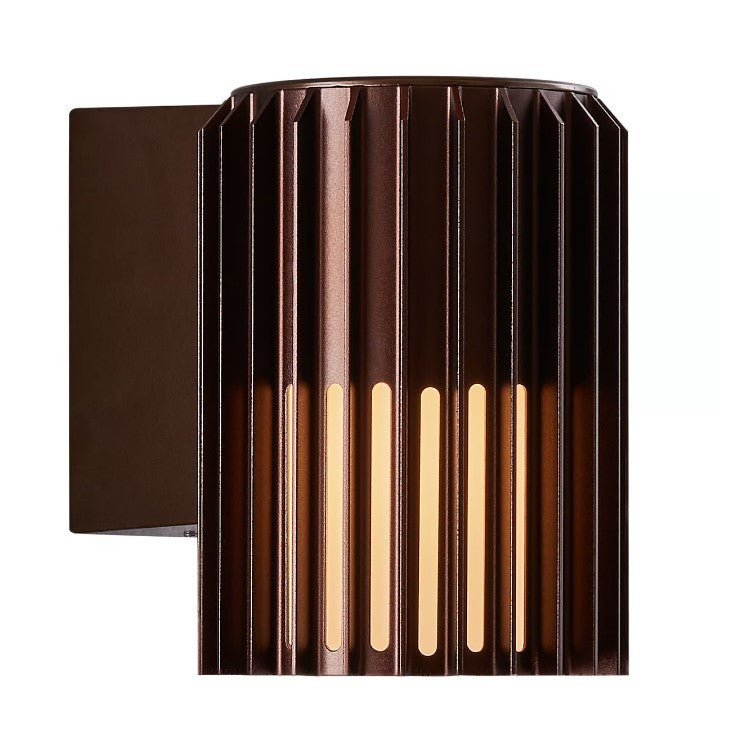 Aludra Exterior Wall Light Brown Metallic