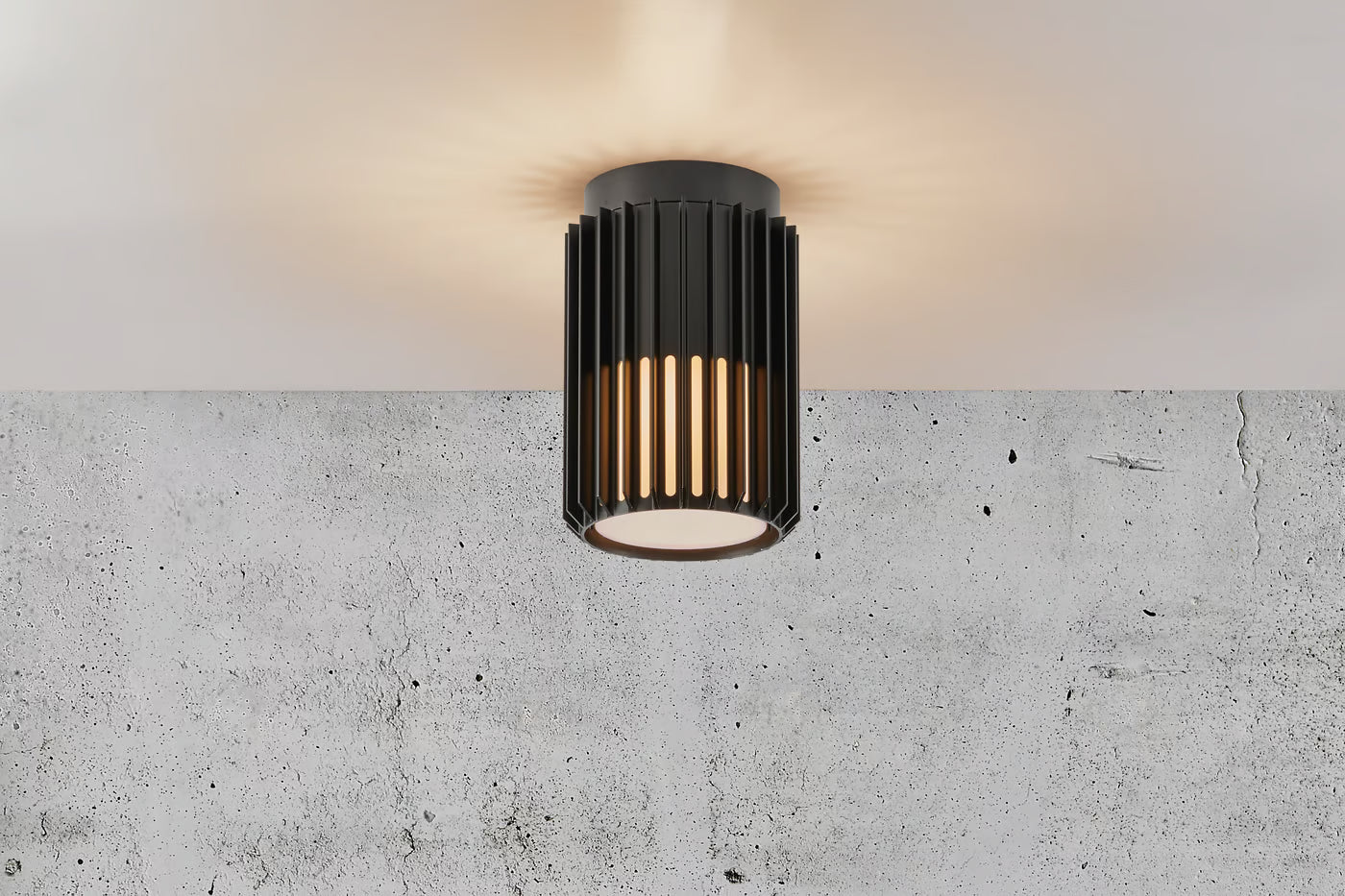 Aludra Exterior Ceiling Light Black
