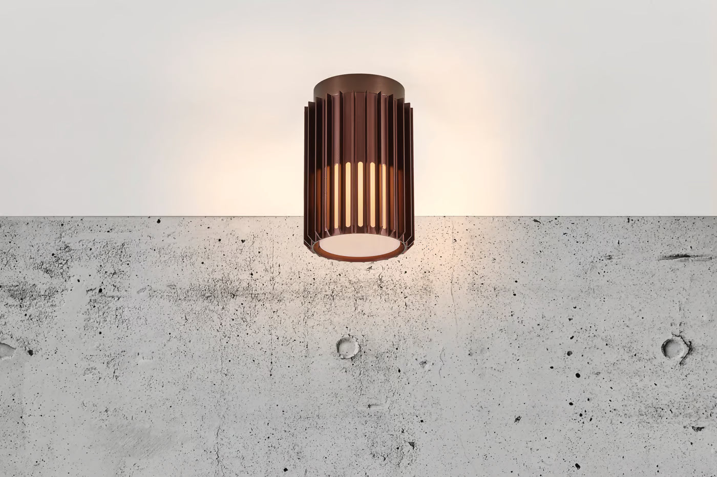 Aludra Exterior Ceiling Light Brown Metallic