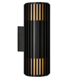 Aludra Exterior Double Wall Light Black