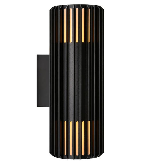 Aludra Exterior Double Wall Light Black
