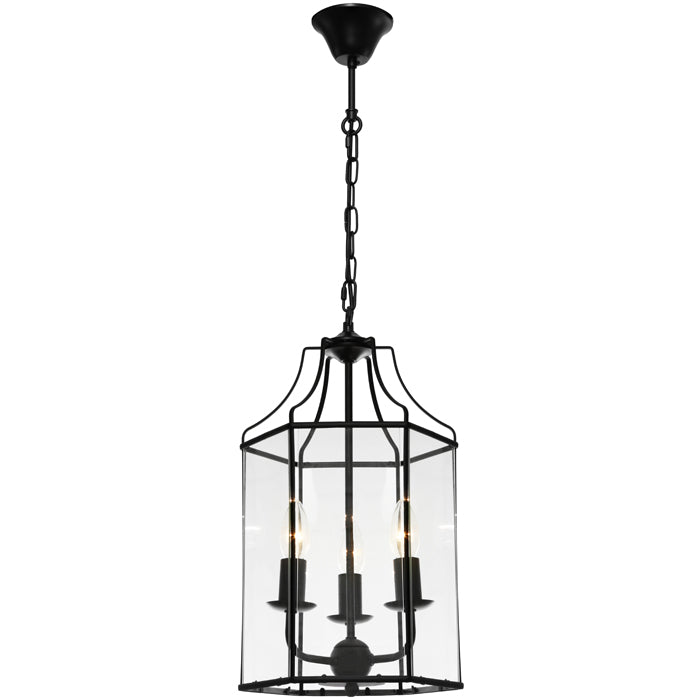 Arcadia 3 Light Pendant Black