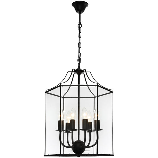 Arcadia 6 Light Pendant Black