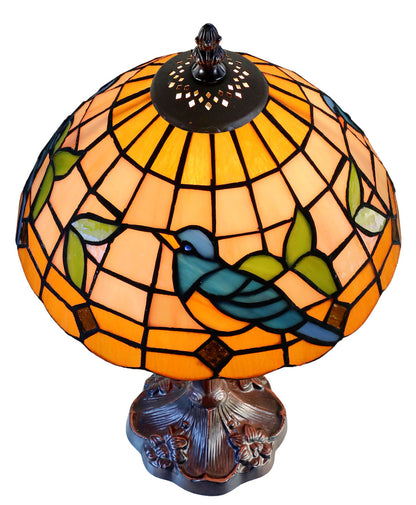 Aya Small Bluebird Leadlight Table Lamp