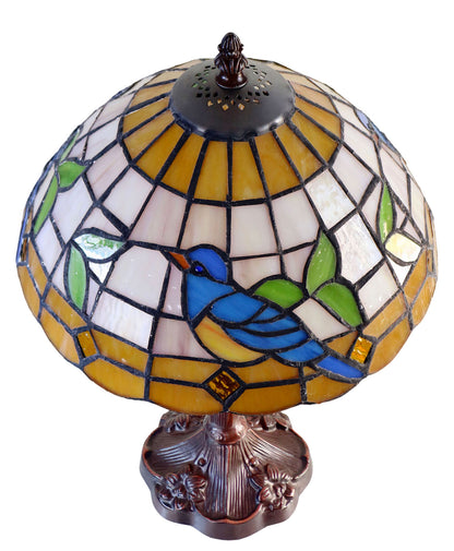 Aya Small Bluebird Leadlight Table Lamp