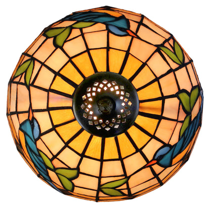 Aya Small Bluebird Leadlight Table Lamp