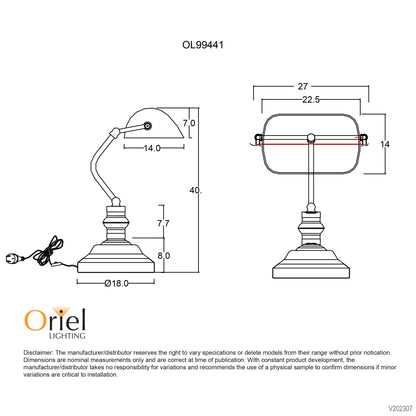 Bankers Touch Table Lamp