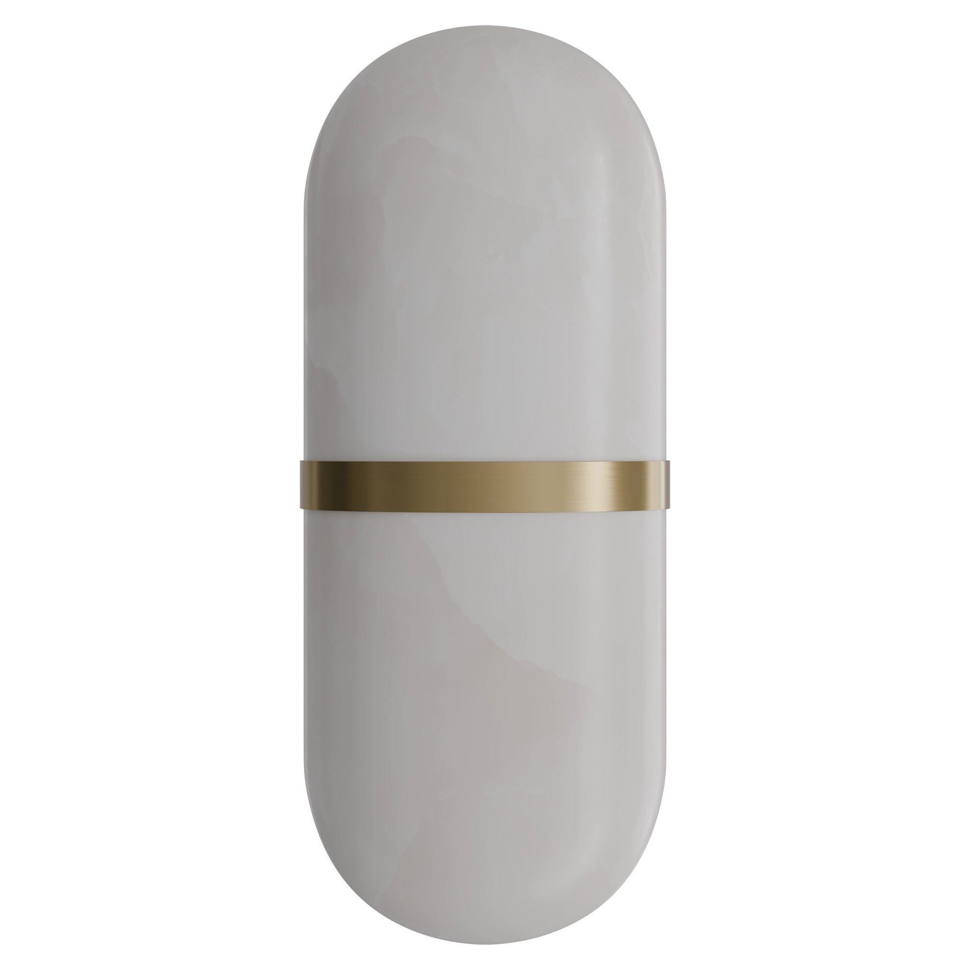 Bower Alabaster Stone Capsule Wall Light Brass
