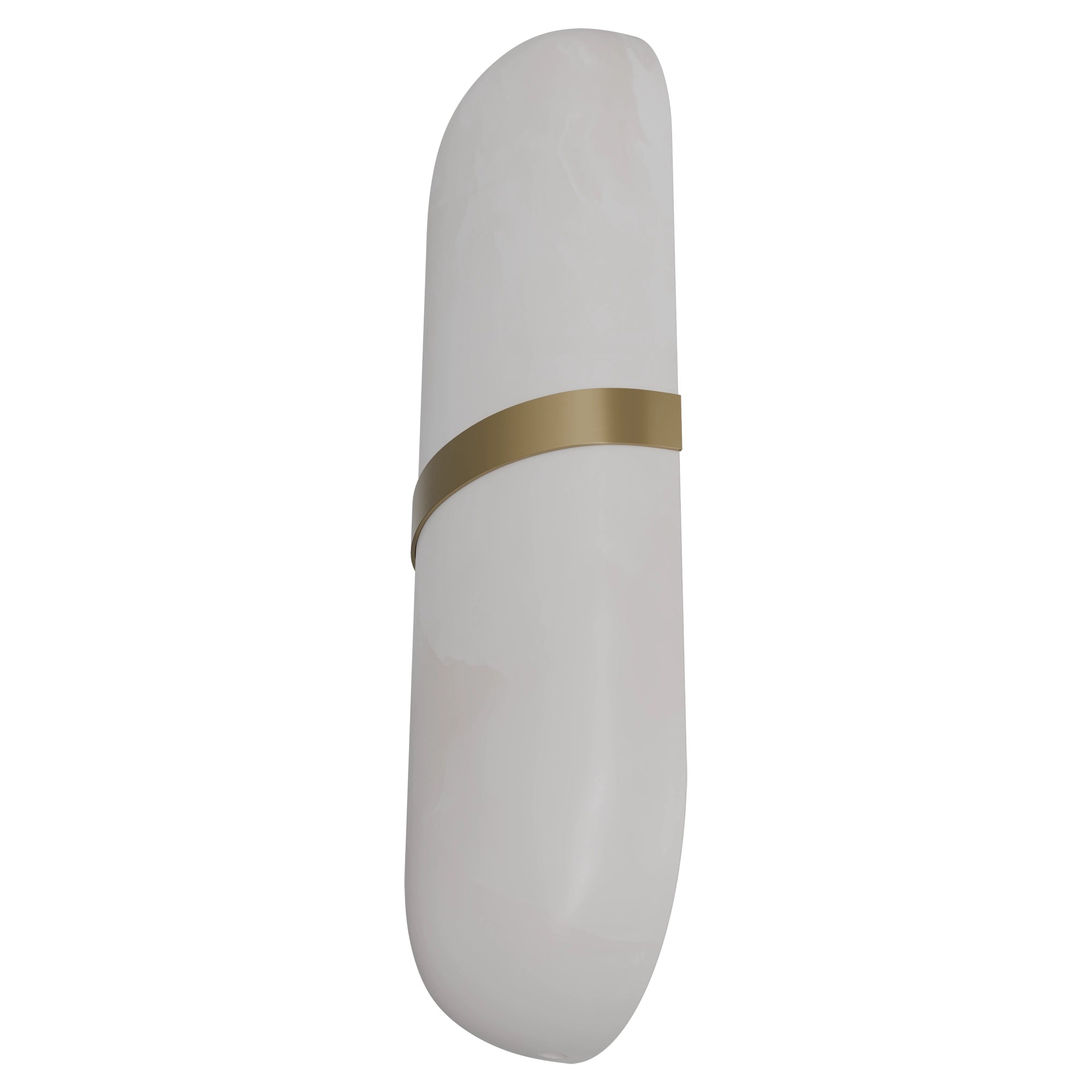 Bower Alabaster Stone Capsule Wall Light Brass