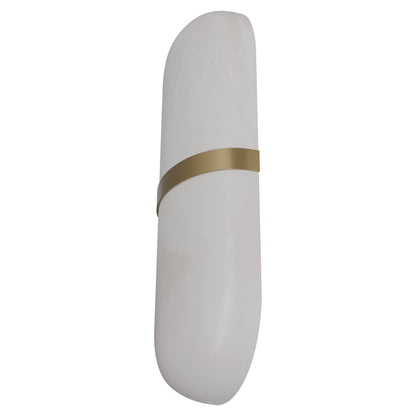 Bower Alabaster Stone Capsule Wall Light Brass