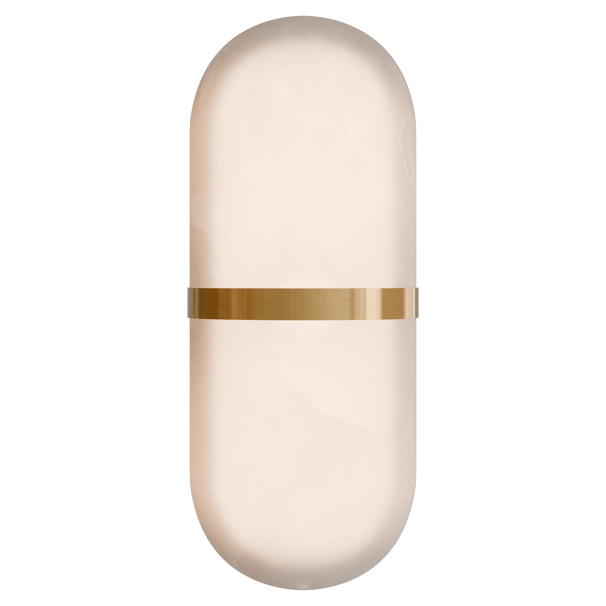 Bower Alabaster Stone Capsule Wall Light Brass