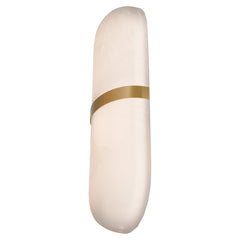 Bower Alabaster Stone Capsule Wall Light Brass