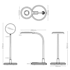 Brad 8w LED Desk Lamp Black