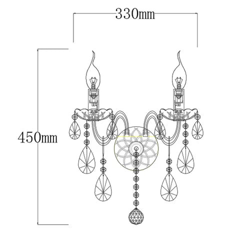 Bromley Crystal Wall Light