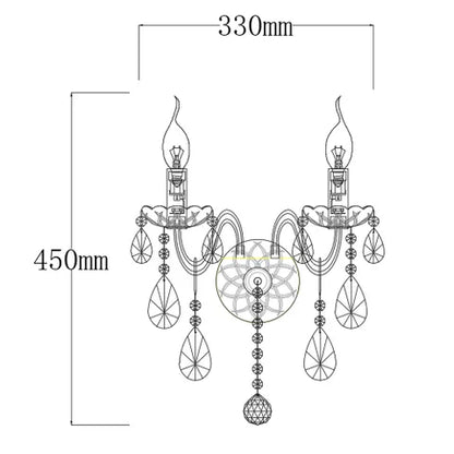 Bromley Crystal Wall Light