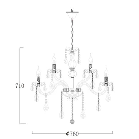 Bromley 12LT Crystal Chandelier